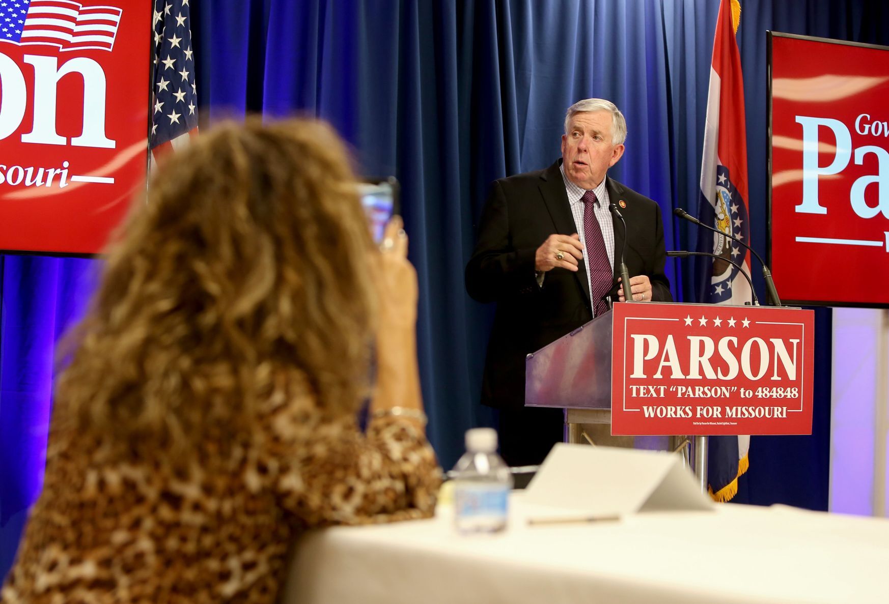 Parson speaks to law enforcement families